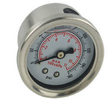 Medidor de presión de aceite pequeño, accesorio universal 160 NPT, caja pulida, 0-1/8 psi 2024 - compra barato