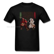 Camiseta masculina unme no ketto, camiseta de algodão com gola redonda e manga curta estilo japonês para batalhas de samurai 2024 - compre barato