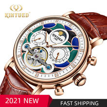 KINYUED Top Brand Luxury Tourbillon Mechanical Automatic Watch Man Moon phase Wristwatch Skeleton Mens Watches montre homme 2024 - buy cheap
