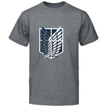 Attack On Titan T Shirt For Men Tshirt Cotton Graphic T-shirt Japanese Anime T Shirts Summer Camisas Tops Black Short Sleeve Tee 2024 - buy cheap