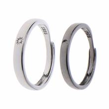 2 Pcs Sun Moon Matching Couple Friendship Lover Open Adjustable Rings Set Minimalist Engagement Wedding Rings Lovers Kit 2024 - buy cheap