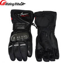 Free Ship Motorcycle Gloves Racing  Waterproof Windproof Winter Warm Leather Cycling Bicycle Cold Guantes Ski gloves 2024 - buy cheap