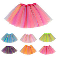 Многоцветные Туту, юбка для девочек, детская юбка-пачка для танцев, фатиновые Бальные юбки для костюма, юбка принцессы, одежда для девочек 2024 - купить недорого