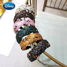 Disney tiara feminina com nó, acessórios para o cabelo, faixa de cabeça com nó, de pano, floral, coreana, para moças, chapéu 2024 - compre barato