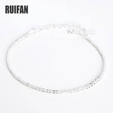 Ruifan-pulsera de cadena de Gypsophila para mujer, de Plata de Ley 925 auténtica, minimalista y brillante, joyería fina, regalos YBR145 2024 - compra barato