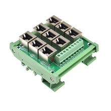 1PCS 9 way 9 port RJ45 8p8c female socket to terminal block adapter pcb board Network port RJ45 Ethernet connector converter 2024 - buy cheap
