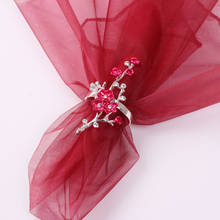 Exquisite small red flower napkin buckle hotel, soft dressing table napkin ring alloy napkin ring, wedding party table 2024 - buy cheap