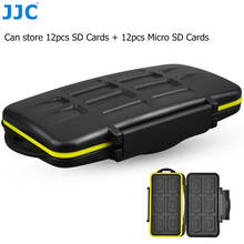JJC-estuche de almacenamiento para tarjetas de memoria, bolsa impermeable con 24 ranuras para 12 SD SDXC SDHC + 12 MSD Micro SD TF, organizador de caja 2024 - compra barato