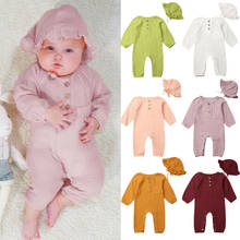 Conjunto de roupa infantil para recém-nascidos, 2 peças, macacão, manga longa, para meninos e meninas 2024 - compre barato