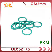 Fluorine Rubber O-Ring 1PC/lot Green FKM Sealing CS 4mm OD52/55/58/60/62/65/66/68/70/75mm Gasket Ring sealing Washer 2024 - buy cheap