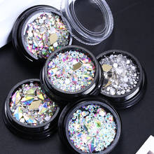 Boxed fashion Nail Art Decoration Rhinestones crystal Non Hot Fix Flat Back Strass stones for DIY craft 3D Nail Art Glitter 2024 - buy cheap