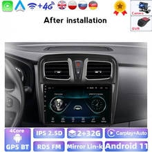 Reprodutor de vídeo e rádio automotivo multimídia ips, android 2g + 32g, para renault logan 2 sandero 2 2002-2008, navegação gps estéreo, sem 2 din, dvd 2024 - compre barato