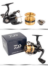 DAIWA-Carretes de pesca giratorios SWEEPFIRE 2B, 1500/2000/2500/3000/4000, 2BB, relación de transmisión 5,3: 1, arrastre máximo 2/4/6kg, carrete de aluminio de ruedas 2024 - compra barato