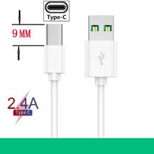 Cable conector tipo C para Blackview BV8000/BV9000/Pro Oukitel Doogee Umidigi USB-C, Cable de cargador de 9mm, 1M Extra largo 2024 - compra barato