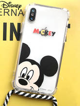Disney Mickey mobile phone cover for iphone11promax mobile phone case x/xs/xsmax strap diagonal wind couple mobile phone case 2024 - buy cheap