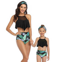 2020 Family Matching Bikinis Swimwear Women Swimsuit Mother Daughter Girls Bathing Suit Mayo Biquinis Tankini Maillot De Bain 2024 - buy cheap