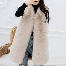Women 2021 Autumn Winter New Fashion Faux Fur Coat Female Waist Coat Fur Gilet Ladies Fake Fur Jacket Casual Warm Slim Vest C289 2024 - buy cheap