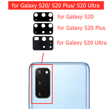 2 unidades para Samsung Galaxy S20/ S20 Plus/ S20 Ultra, cristal de cámara trasera, lente de cámara 3M, pegamento, piezas de repuesto de reparación 2024 - compra barato