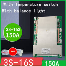 3S 4S 7S 8S 12S 16S 17S 150A BMS Li-ion Lifepo4 Polymer Lithium Battery Protection Board W balance Temperature 12V 24V 36V 60V 2024 - buy cheap