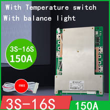 Placa de protección de litio 3S 4S 7S 8S 12S 16S 17S 150A BMS Lifepo4, interruptor de temperatura de equilibrio 12V 24V 36V 60V 2024 - compra barato