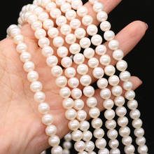 Natural Freshwater Pearl Beads Round Shape isolation Loose Beads For jewelry making DIY necklace bracelet accessories 7-8mm 2024 - buy cheap