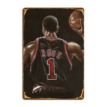 Derrick Rose Metal Signs Cinema Living Room Garage Club Customize Plaques Tin sign Posters 2024 - buy cheap