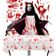 Halloween Party Decor Supplies Horror Bloody Handprint Tablecloth Apron Halloween Haunted House Scary Handprint Apron Tablecloth 2024 - buy cheap