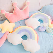 INS Candy Color Cloud Star Moon Plush Pillow Colorful Rainbow Crown Pillow Cushion Sofa Home Decor Pillow Toy 2024 - buy cheap