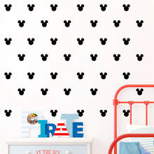 Дисней Микки Минни наклейки на стену спальни детские комнаты детский домашний декор мультфильм настенные наклейки Виниловые Обои Diy Фреска Искусство 2024 - купить недорого