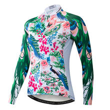 Camiseta de manga larga de Ciclismo para mujer, Maillot para bicicleta de montaña, color rosa, Anti-UV 2024 - compra barato