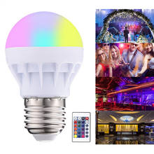 E27 LED 20 Color Change RGB  Led Bulb 5 W 85-265V RGB LED Lamp Spotlight + IR Remote Control LED Bulbs for Home Decoration 2024 - buy cheap