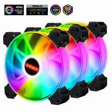 Ventilador de caja de PC, enfriador RGB de 120mm, ajuste Argb, silencioso, IR, AURA, SYNC, Master RGB, refrigeración de ordenador, doble apertura 2024 - compra barato