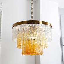 Italian French elegant American retro post-modern color guest restaurant art shop decorative glass chandelier 2024 - buy cheap