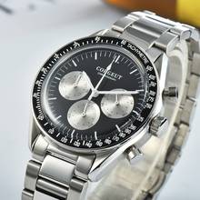 Relógio masculino de pulso, relógio de quartzo com cronógrafo, de aço inoxidável, marca de luxo, 2021 para homens de negócios 2024 - compre barato
