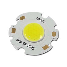 Fonte de luz de chip cob redondo, 50 peças de 11mm 3w para luzes de ponto embutidas lâmpadas 9v cob branco frio 6000k iluminação interna 2024 - compre barato