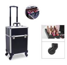 Women multi-layer Nail Tattoo Suitcase Rolling Cosmetic Case Beauty Case Spinner Suitcases Cosmetic bags On Wheels Makeup Case 2024 - buy cheap