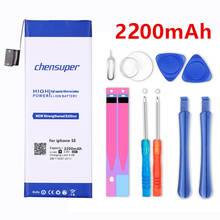 Chensuper-bateria de celular 2200mah para iphone se, 2 unidades, ótima qualidade, ferramenta grátis 2024 - compre barato