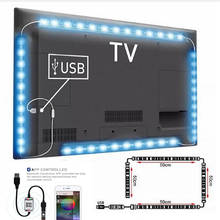 USB Bluetooth музыка управление Светодиодная лента лампа 5050 SMD DC 5V гибкий светодиодный светильник лента RGB HD TV Настольный экран 2024 - купить недорого
