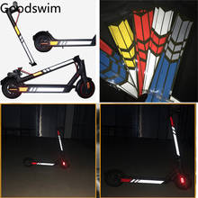 Adesivos reflexivos para xiaomi mijia m365 scooter elétrico m365 m365 pro luz tags paster noite aviso tira refletor 2024 - compre barato