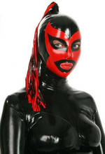 Latex Rubber Overall Catsuit Sexy Maske Hood Party Bodysuit 0.4mm S-XXL 2024 - buy cheap