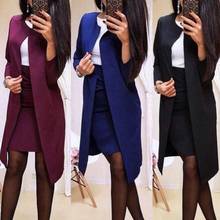 2Pcs Office Ladies Suits Set Autumn Solid Color Long Blazer Jacket Bodycon Mini Skirts 2 Piece Set Women Suits blazer feminino 2024 - buy cheap