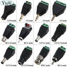 YuXi 3.5 jack 6.35mm connector stereo adapter 3.5mm RCA audio mono channel plug to screw terminal audio mono channel plug 2024 - buy cheap