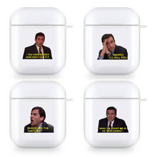 Michael Scott-funda de oficina para Apple AirPods 1 y 2, cubierta suave y transparente de TPU, accesorios para Airpods 2024 - compra barato