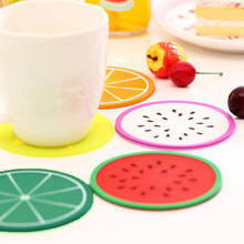 Novelty Cute Coaster Fruit Shape Silicone Cup Pad Slip Insulation Pad Cup Mat Pad Hot Drink Holder placemats  silicone mat 2024 - buy cheap