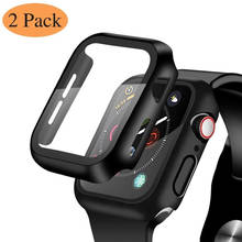 for apple watch 5 4 44mm 40mm case with 9H Tempered Glass Screen Protector film Hard PC Cover for iwatch Bumper cases men women 2024 - buy cheap