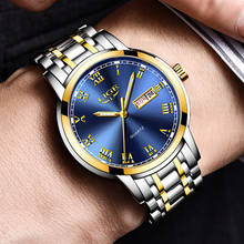 Mens Watches LIGE Top Brand Luxury Full Steel Quartz Business Gold Watch Military Sport Waterproof Wrist Watch Relogio Masculino 2024 - buy cheap