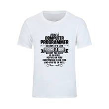 Being A Computer Programmer T Shirt Men Short Sleeve Cotton T-Shirt Men New Style Oversize Tshirt Discount Tops Mens Clothing 2024 - buy cheap