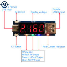 Женский USB зарядный триггер светодиодный дисплей Вольтметр Амперметр 5 В/9 В/12 В/15 В/20 в/PPS PD2.0 PD3.0 Type-C USB устройство для зарядки 2024 - купить недорого