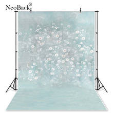 NeoBack 5x7 футов виниловый тканевый фон для фотосъемки новорожденных фотостудия Печатный бледно-зеленый цветочный фон для фотосъемки детей P2430 2024 - купить недорого