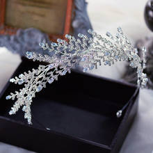 Korean Crystal Brides Headbands Bridal Tiara Headpieces Evening Headdress Wedding Hair Accessory 2024 - buy cheap